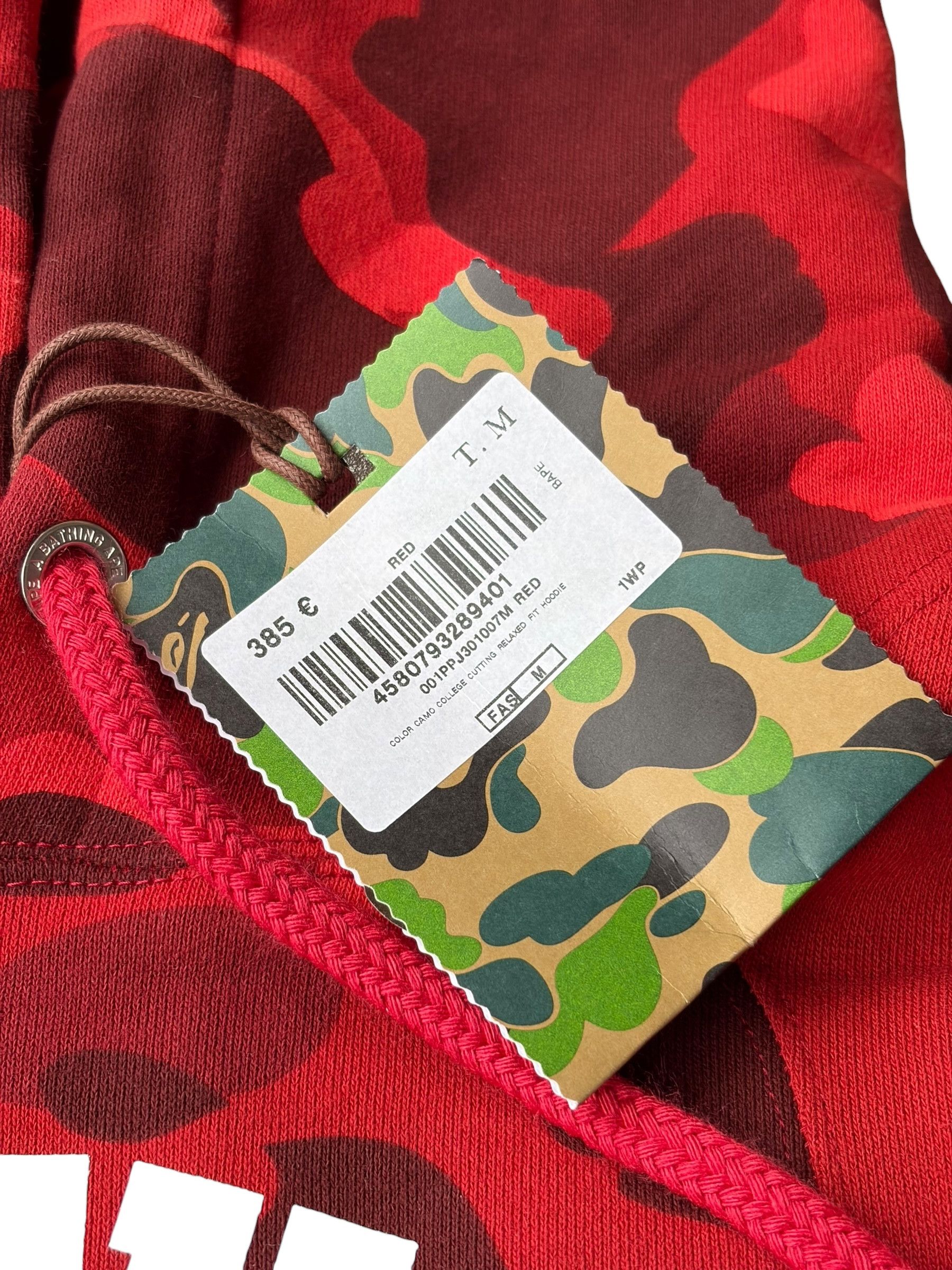 Bape Bape Red Camo College Logo Hoodie Size US L / EU 52-54 / 3 - 5 Thumbnail
