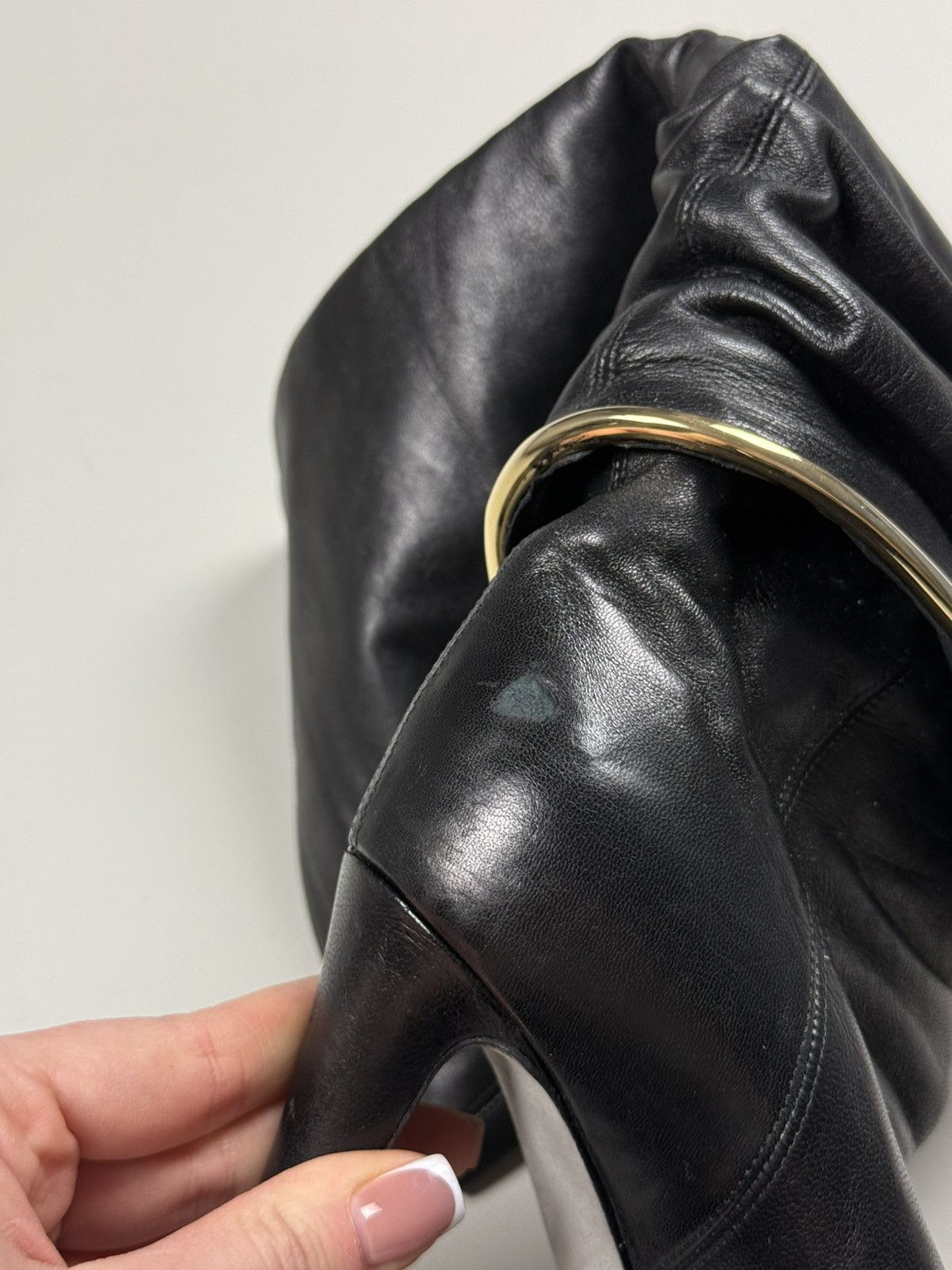 Sergio Rossi Sergio Rossi Ladies Leather Over The Knee Heeled Boots Size US 8.5 / IT 38.5 - 15 Thumbnail