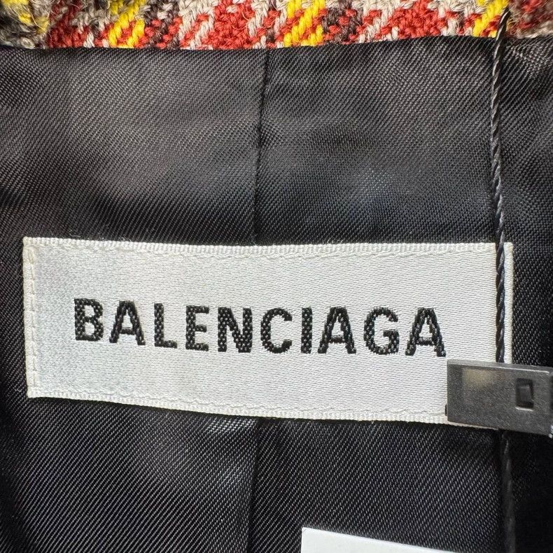 Other Balenciaga size 34 Plaid wool hourglass suit jacket Size XS / US 0-2 / IT 36-38 - 5 Thumbnail