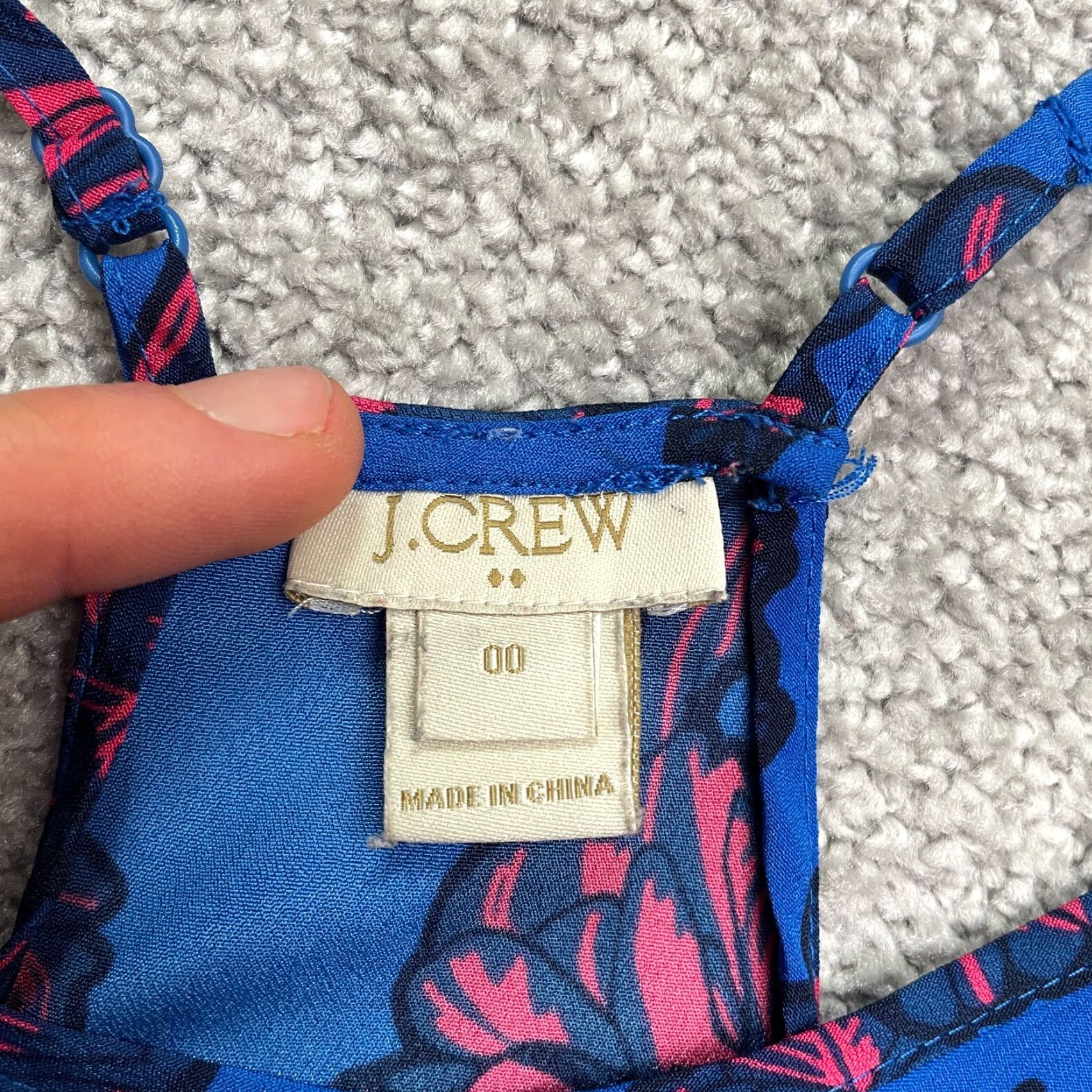 J.Crew J.Crew Top Womens 00 Blue Pink Floral Racerback Casual Tropical Camisole Size XXS / US 00 / IT 34 - 5 Thumbnail