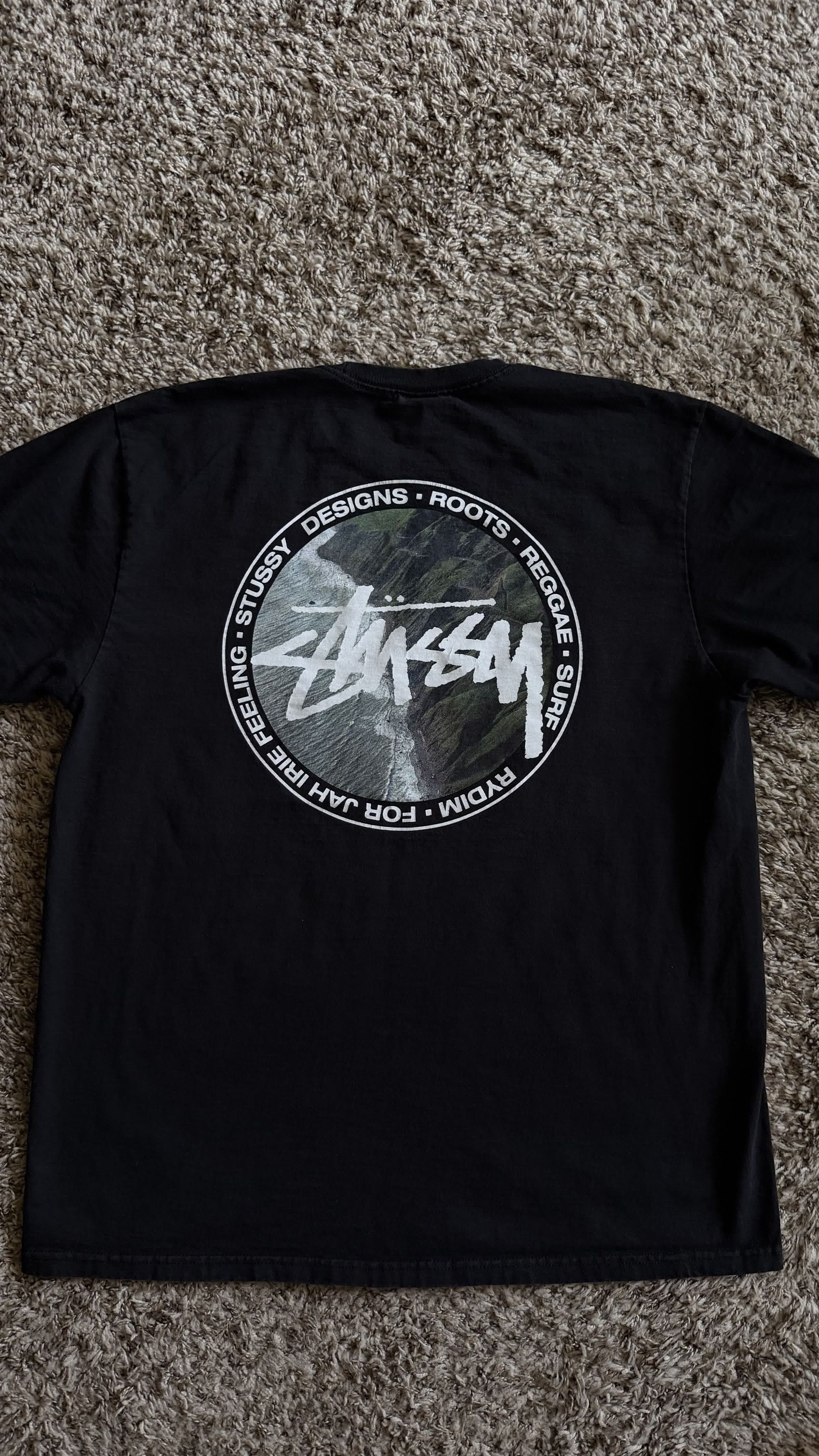 Stussy Vintage Stussy Jamaica iRiE ViBES Black T Shirt size L