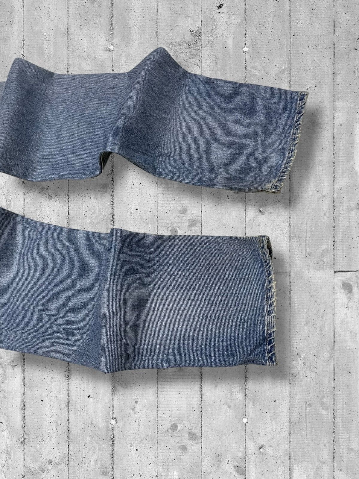 Designer × Edwin × Vintage Vintage 90s Japan Designer Edwin Blue Wash Distressed Denim Size US 29 - 13 Thumbnail