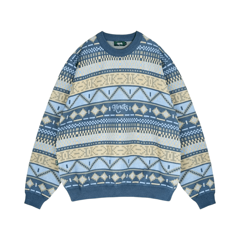 Coogi 🧵 Vanilla blue danny nordic knitted sweater Size US L / EU 52-54 / 3 - 1 Thumbnail