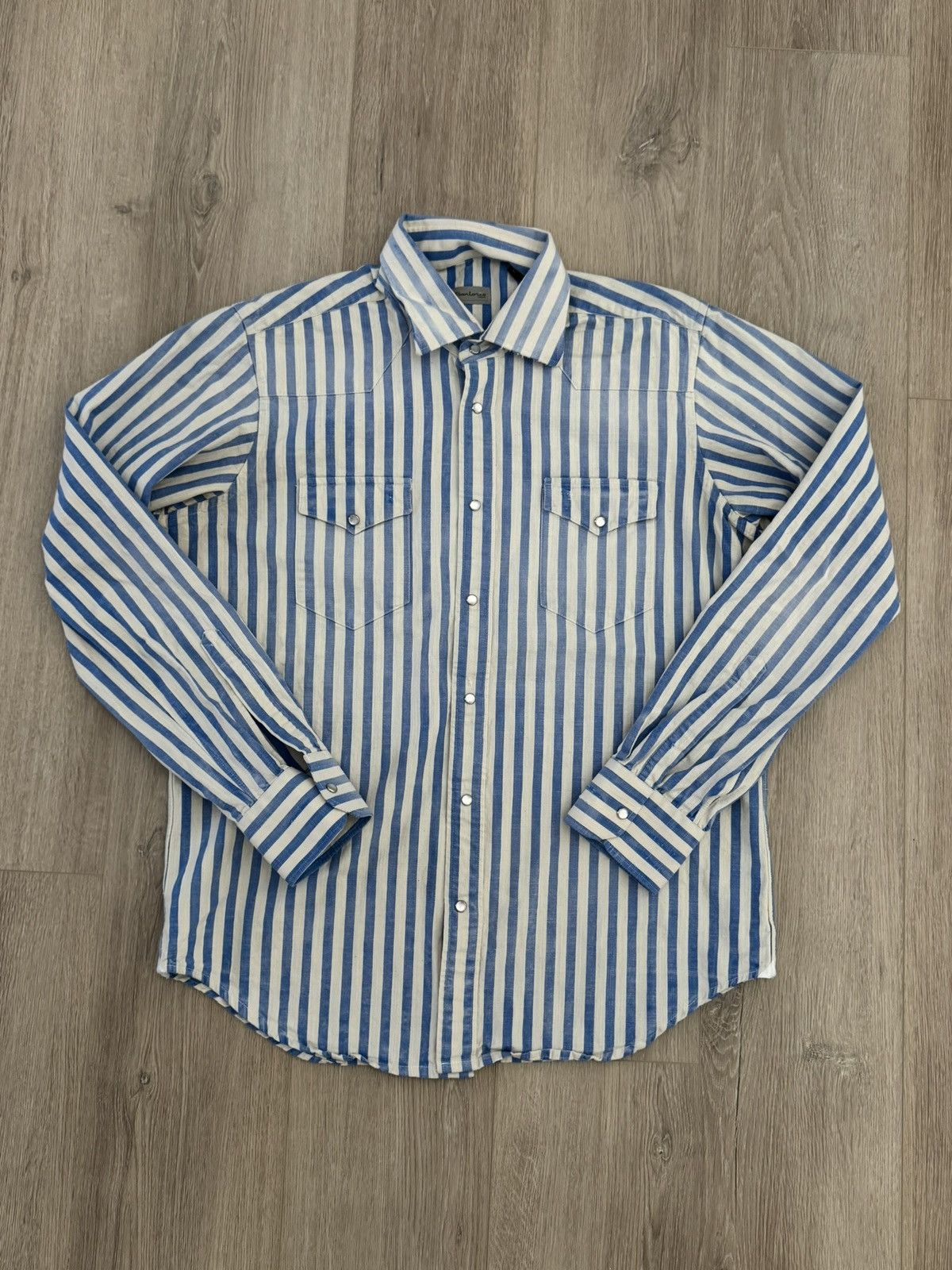 SARTORIO Sartorio Napoli Western Striped Snap Shirt Size US L / EU 52-54 / 3 - 1 Thumbnail