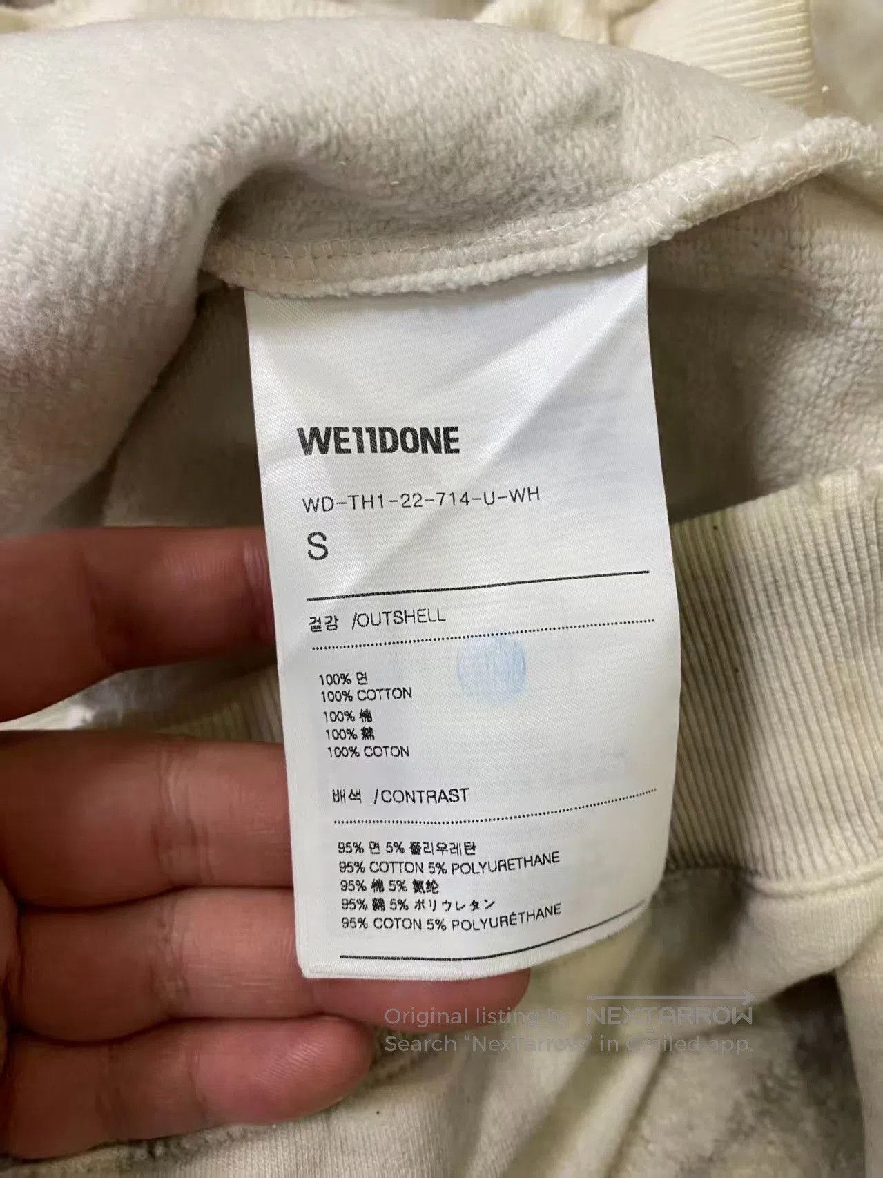 WE11DONE we11done Spray Print Long-Sleeve Sweatshirt. Size US S / EU 44-46 / 1 - 3 Thumbnail