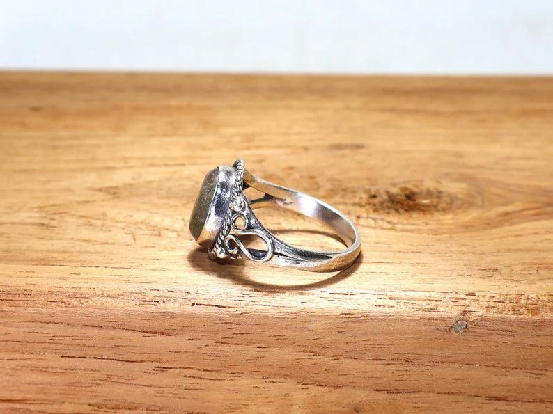 Handmade Handmade Black Rutile Oval Ring, 925 Silver Ring, Gift Idea Size ONE SIZE - 6 Thumbnail