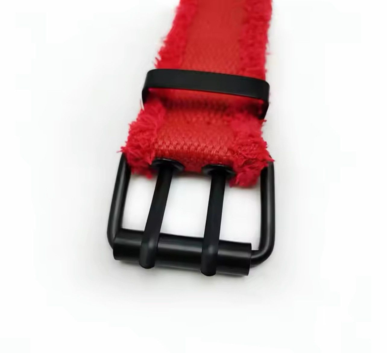 Designer 115cm Hairy Red Belts Size ONE SIZE - 2 Thumbnail