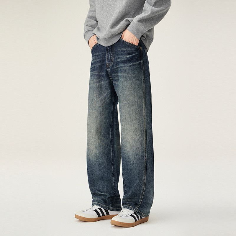 Japanese Brand American retro washed wide-leg jeans for men Size US 32 / EU 48 - 3 Thumbnail
