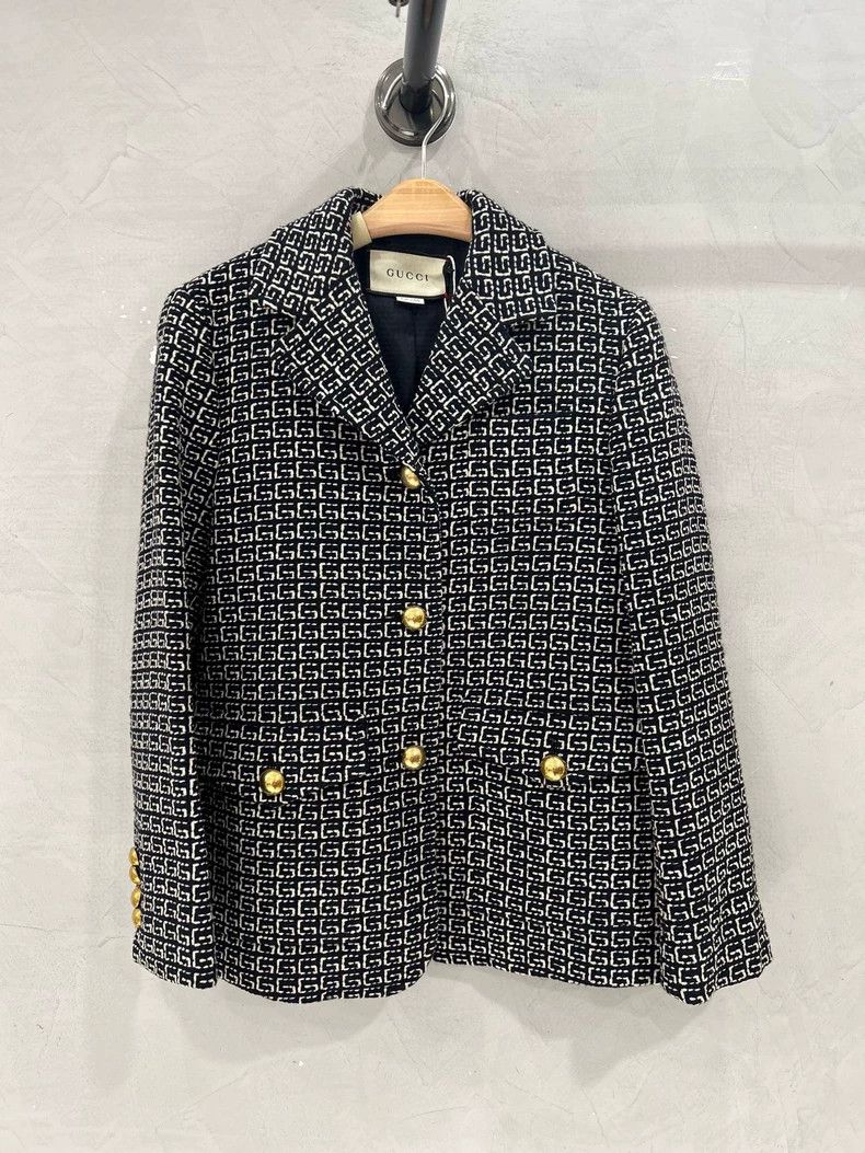 Gucci Gucci Size 38 Full G letter logo wool jacket 2503-Nextarrow Size US S / EU 44-46 / 1 - 1 Thumbnail