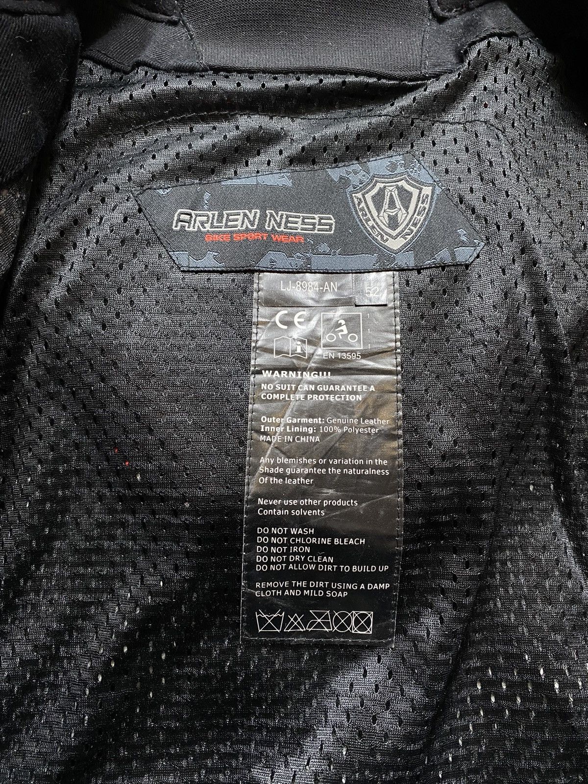 Leather Men's motorcycle leather jacket Arlen Ness Edge Size US L / EU 52-54 / 3 - 14 Thumbnail