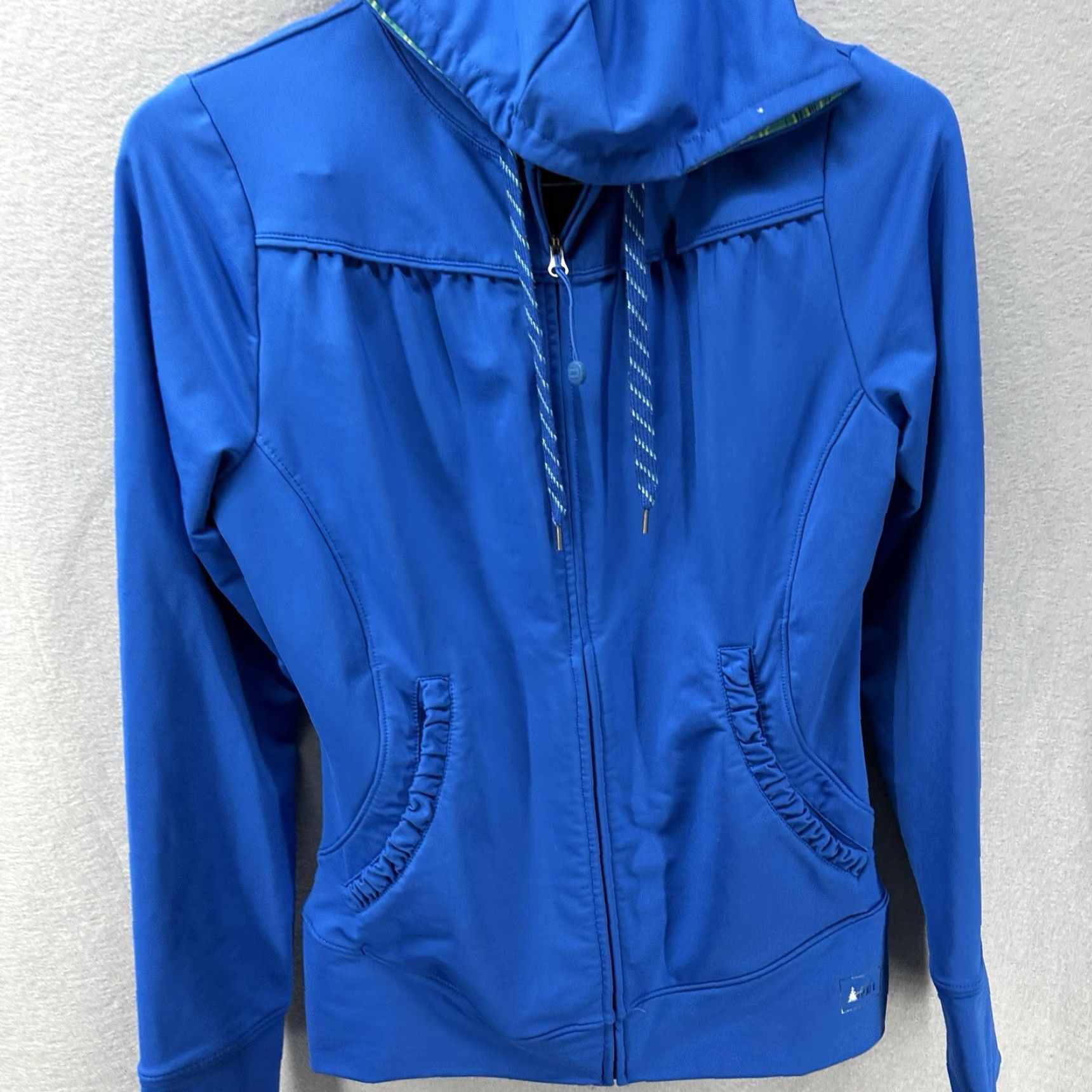 Vintage REI Hoodie Womens Small Blue Active Full Zip Stretch Lux Athletic Ruffle Quiet Size S / US 4 / IT 40 - 4 Thumbnail