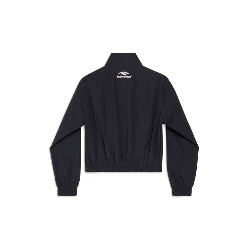 Balenciaga o1tr1nto0426 3B Sports Icon Fitted Tracksuit Jacket in Black Size US S / EU 44-46 / 1 - 2 Thumbnail