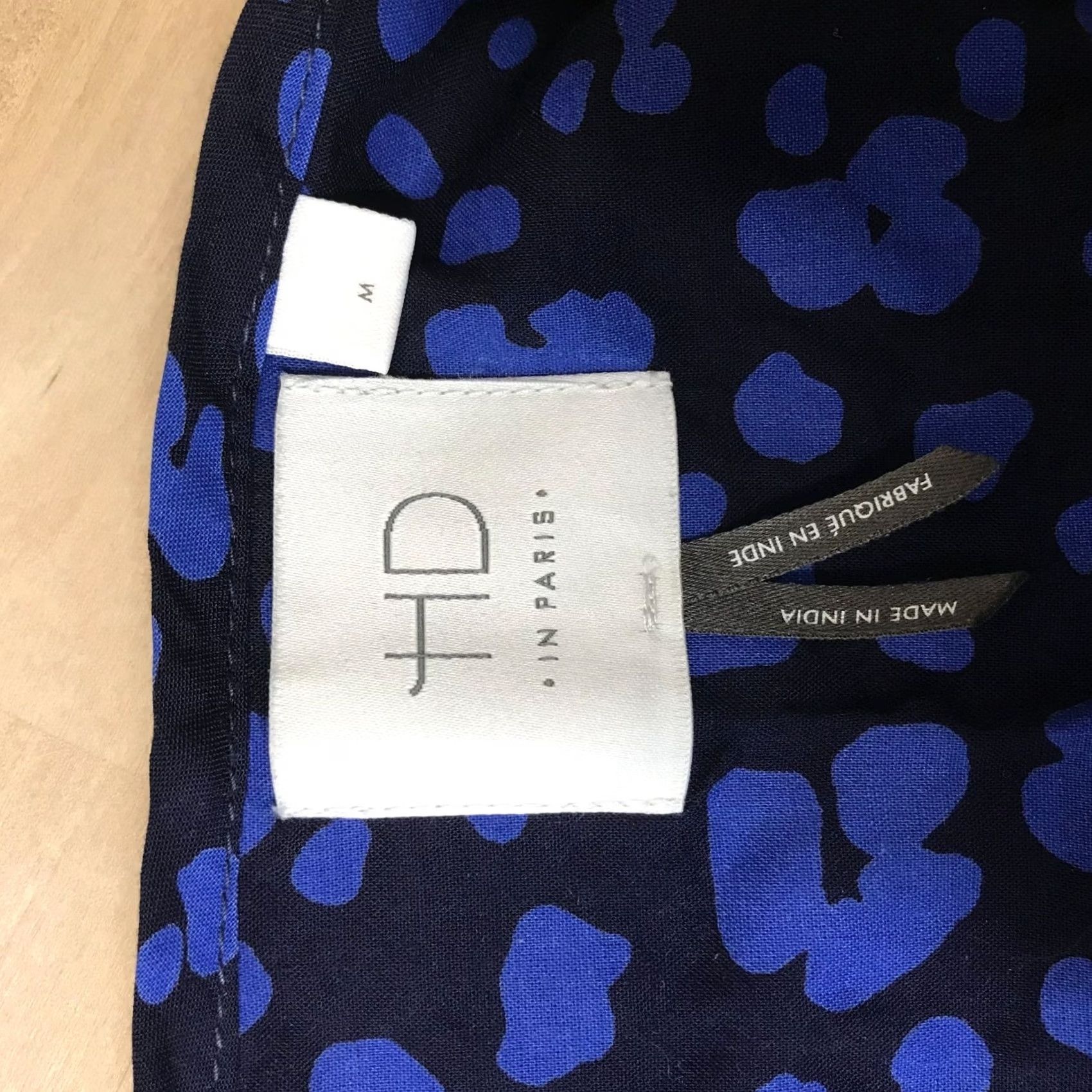 Vintage HD In Paris WOMEN'S Blouse Navy Round Neck 3/4 Sleeve M Size M / US 6-8 / IT 42-44 - 7 Thumbnail