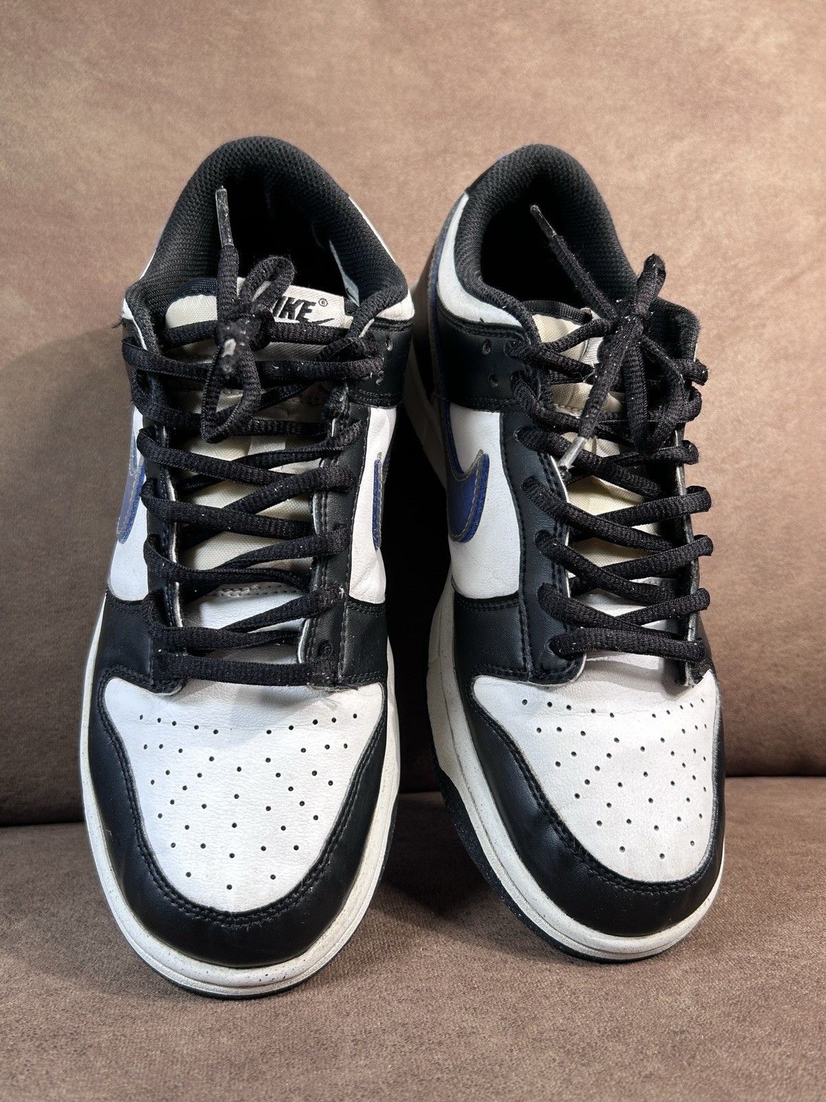 Nike Nike Dunk Low GS Black/Black-Hyper Royal Size 7Y (NO BOX) Size US 7 / IT 37 - 4 Thumbnail