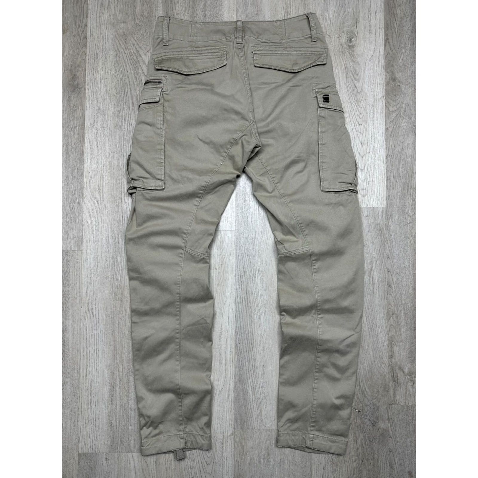 G-Star G Star Raw Mens Rovic Zip 3D Regular Tapered Cargo Pants Size 28 Beige Cotton Logo Pockets Cargo 3D 34in Inseam Mens Size US 28 / EU 44 - 6 Thumbnail