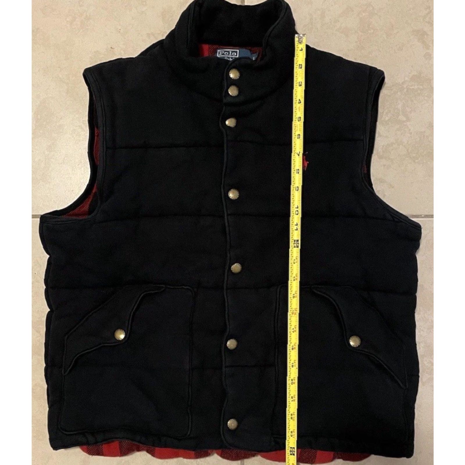 Polo Ralph Lauren VINTAGE Polo Ralph Lauren Puffer Vest Shirt Mens M Black Quilted Lined Buffalo Plaid 90s Retro Polo Ralph Lauren Sport Size US M / EU 48-50 / 2 - 7 Thumbnail