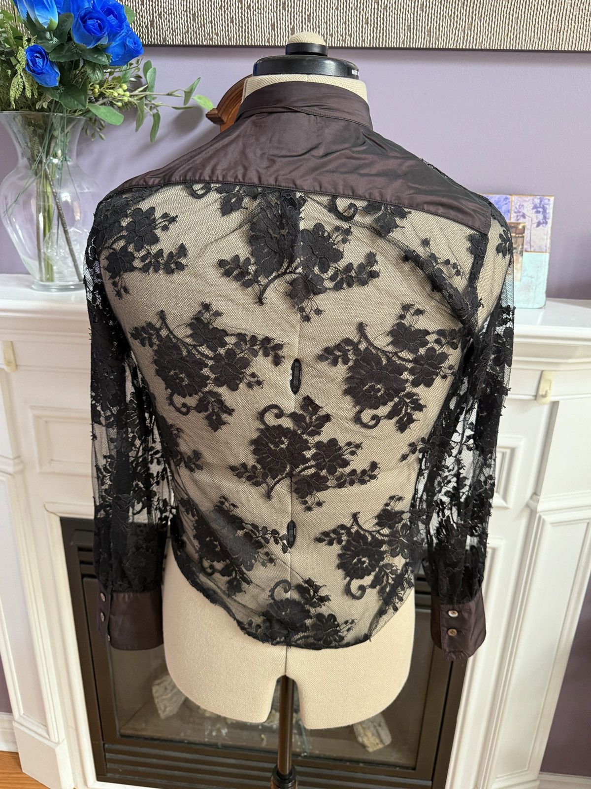 Share Spirit Homme Share Sprit Ruffled Floral Dress Shirt / Button up Shirt hyd Size US S / EU 44-46 / 1 - 8 Thumbnail