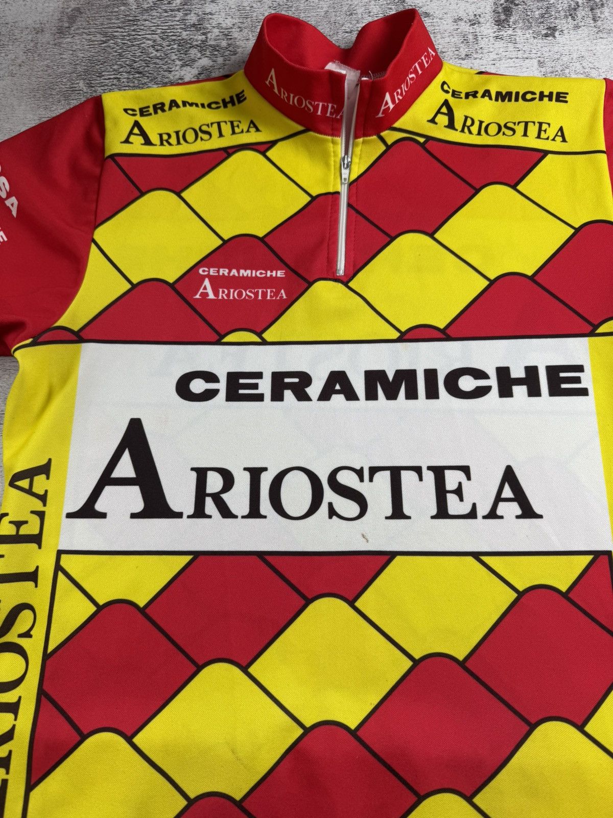 Vintage Vintage Cycling ARIOSTEA Ceramich 1990 Trek Bike Men’s Velo Jersey T Shirt Kit Size US L / EU 52-54 / 3 - 10 Thumbnail
