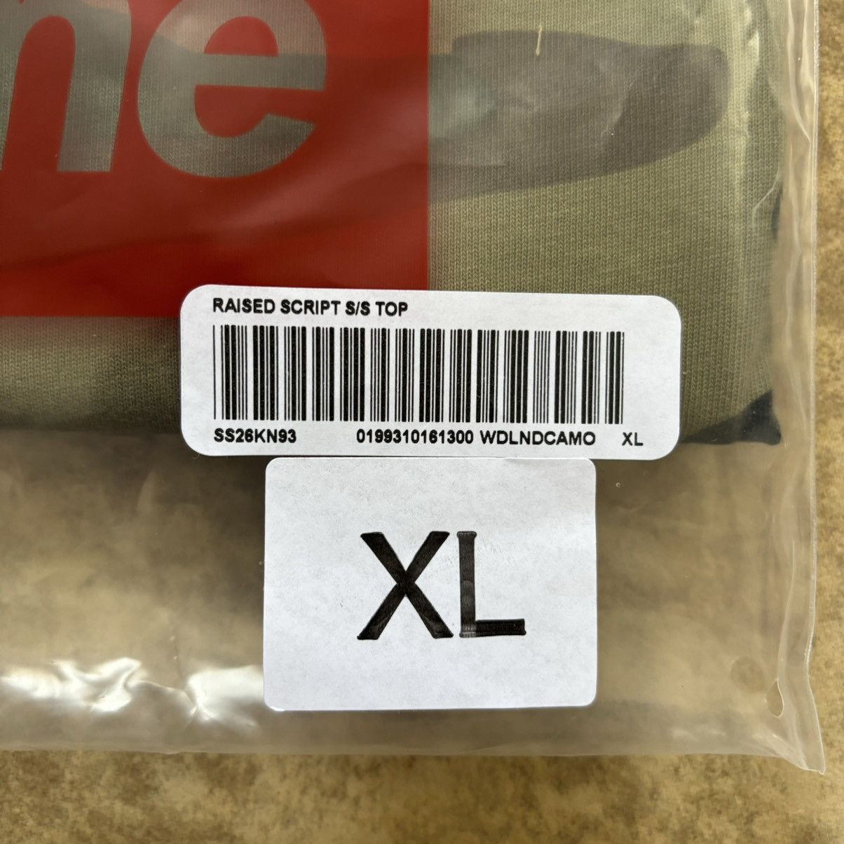 Supreme Supreme Raised Script S/S Top Size US XL / EU 56 / 4 - 5 Thumbnail