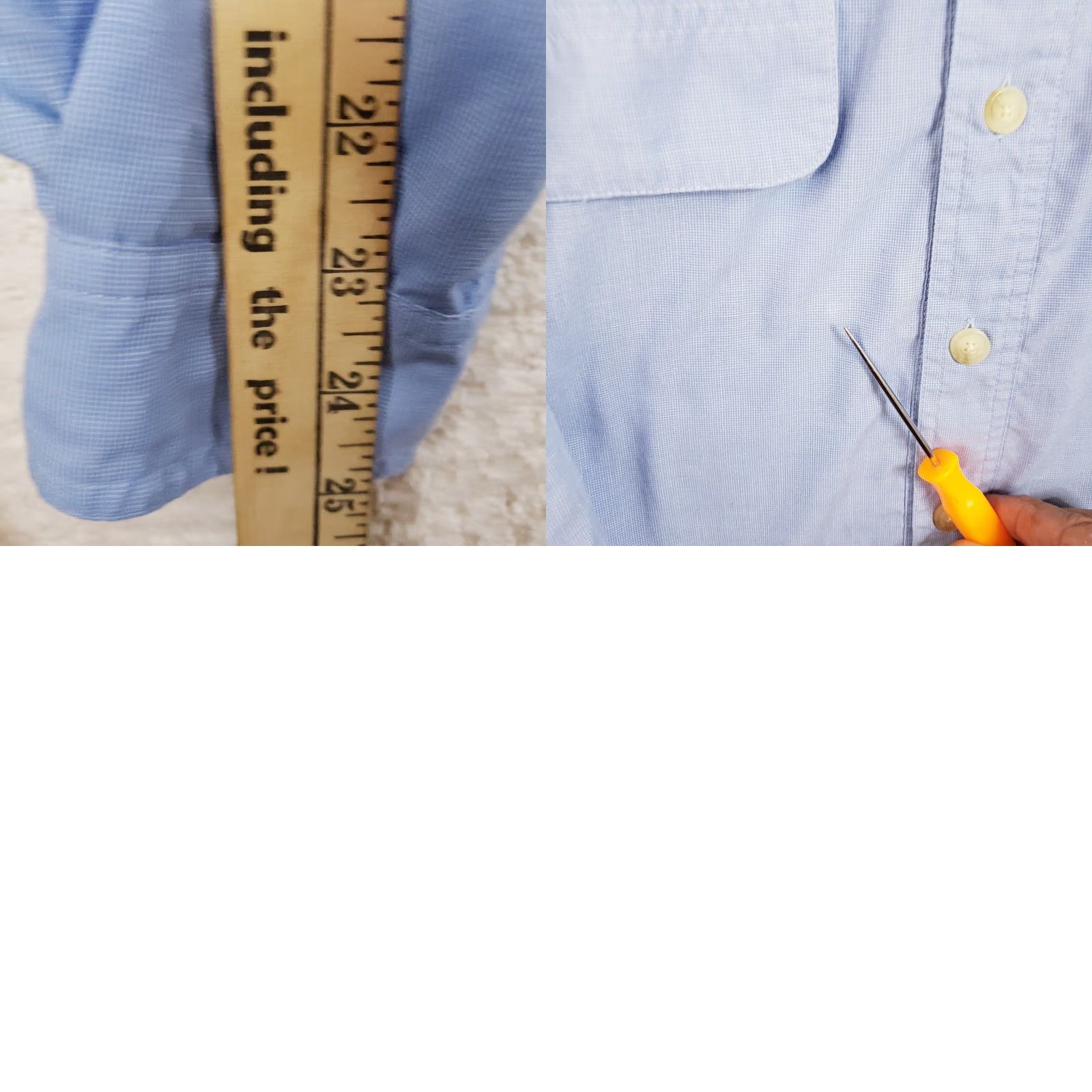 ExOfficio ExOfficio Shirt Men L Blue Insect Shield Buzz Off Long Sleeve Pockets Shirt Size US L / EU 52-54 / 3 - 11 Thumbnail