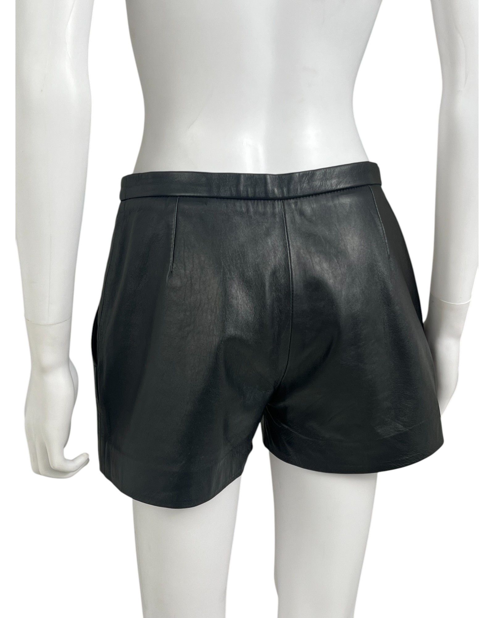 Maison Margiela S/S 2015 Leather Black Shorts Size 28" / US 6 / IT 42 - 6 Thumbnail