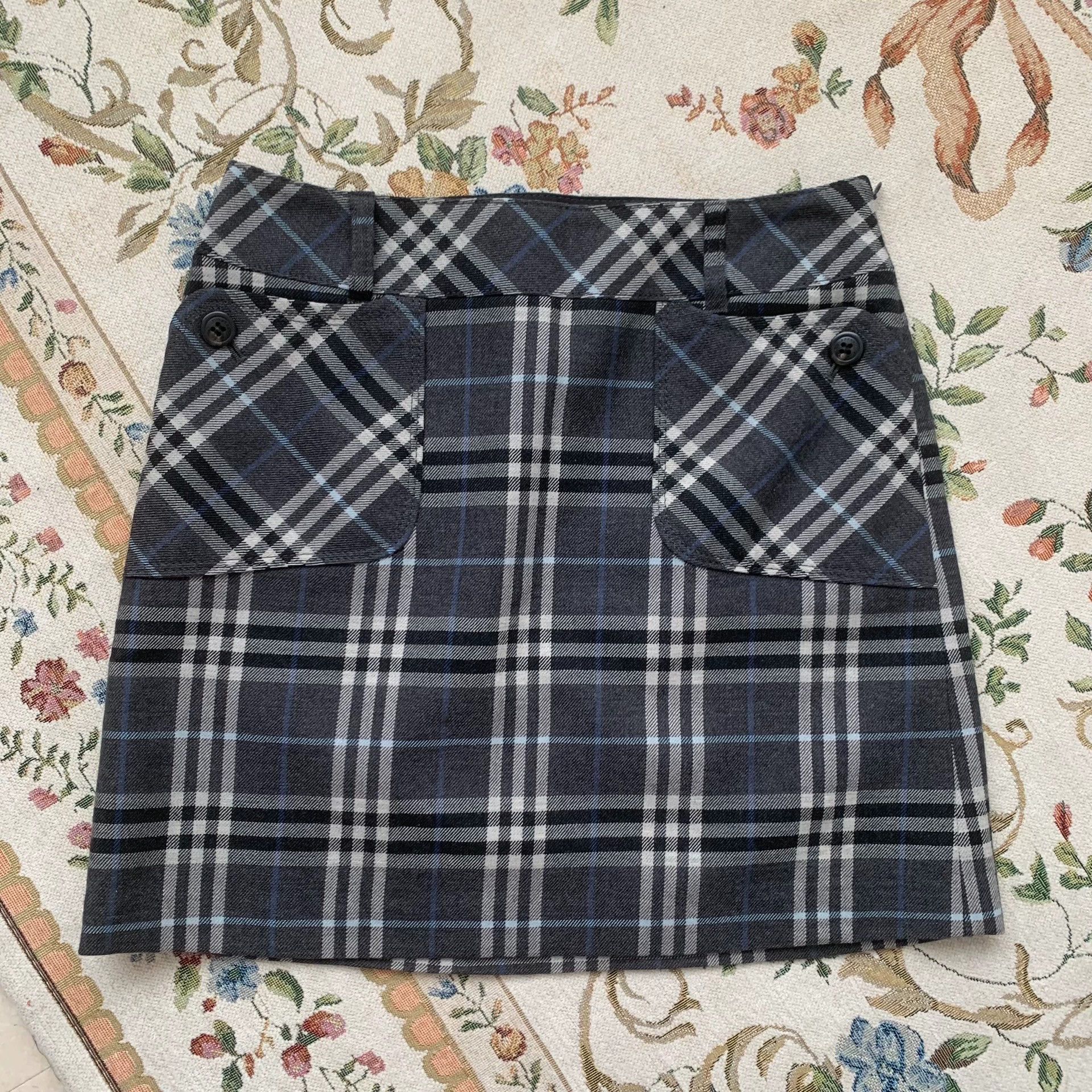 Burberry Burberry Plaid Wool Mini Skirt - dmc Size US 28 / EU 44 - 1 Thumbnail