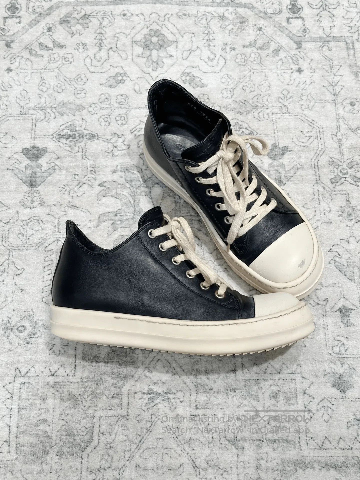 Rick Owens Rick Owens Main Line Low-Top Cow Leather. Size US 7 / IT 37 - 3 Thumbnail
