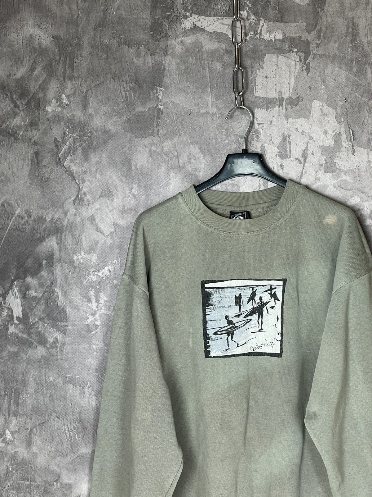 Quiksilver × Vintage VINTAGE 90s QUIKSILVER BIG LOGO SWEATSHIRT Y2K Size US L / EU 52-54 / 3 - 3 Thumbnail