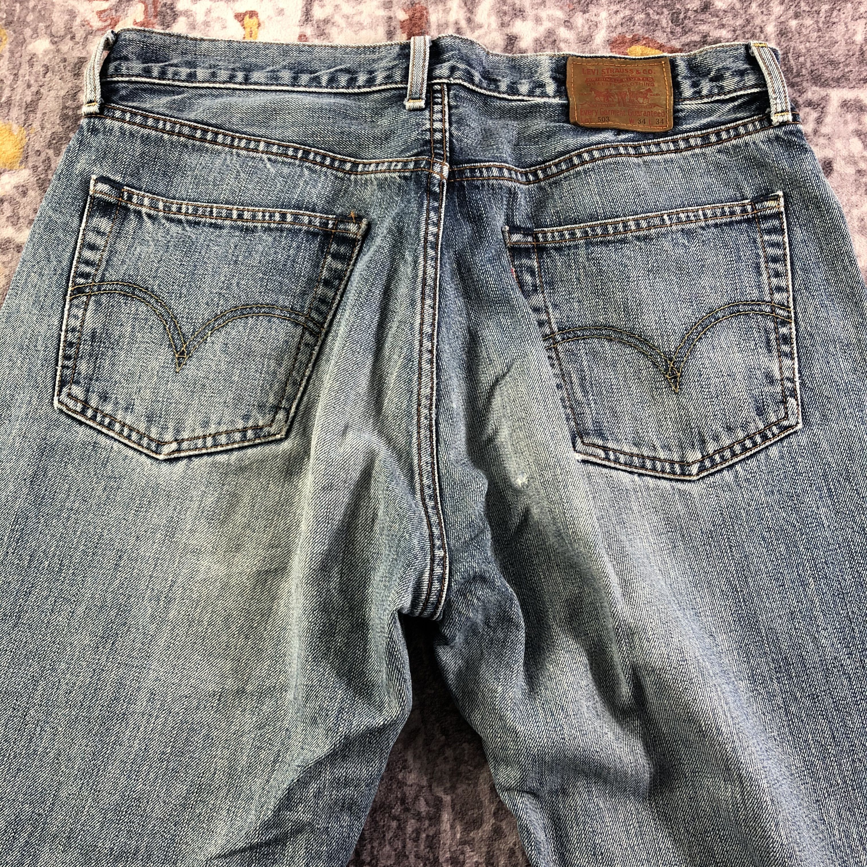 Levi's × Vintage 90s Vintage Blue Wash Levis 503 Jeans-JM3237 Size US 35 - 4 Thumbnail