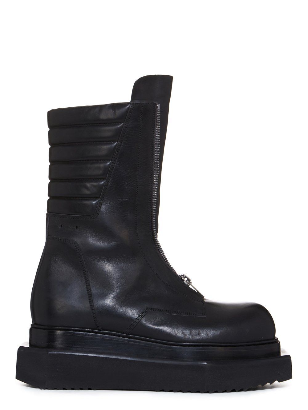 image of Rick Owens Boots Tractor Kiss Creeper Lunar Leather in Black, Men's (Size 11)