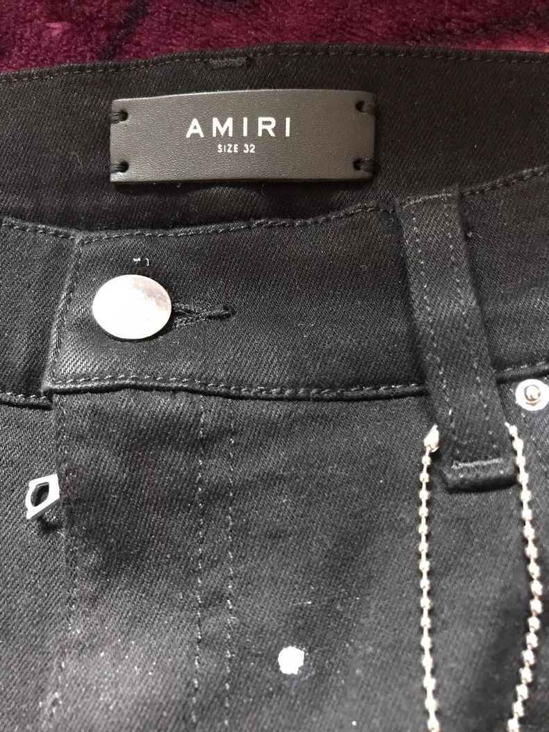 Amiri amiri ice blue artistic splash black jeans Size US 32 / EU 48 - 4 Thumbnail