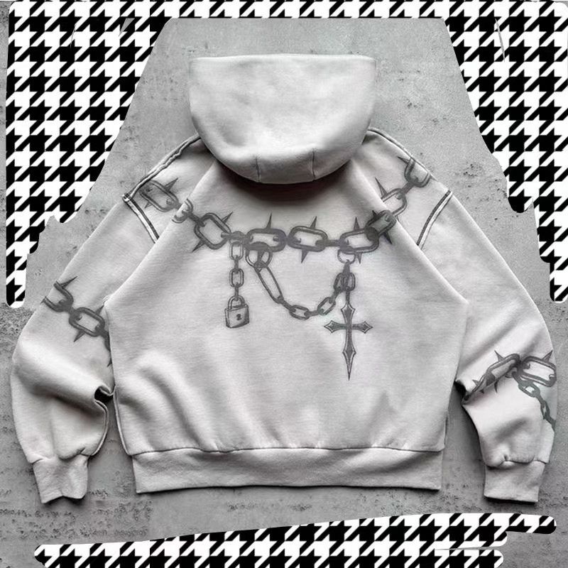 Vintage Relaxed-fit hip-hop hooded zip-up jacket Size US M / EU 48-50 / 2 - 2 Thumbnail