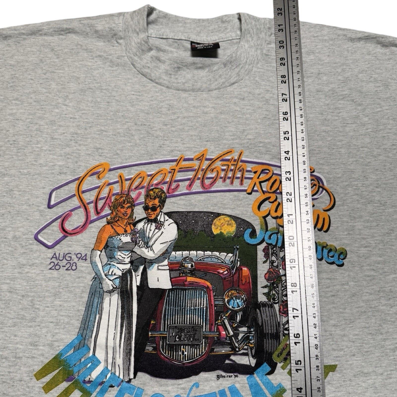 Vintage Vintage Wheels Of Time Hot Rod Sweet 16 Jamboree T Shirt XL Size US XL / EU 56 / 4 - 5 Thumbnail