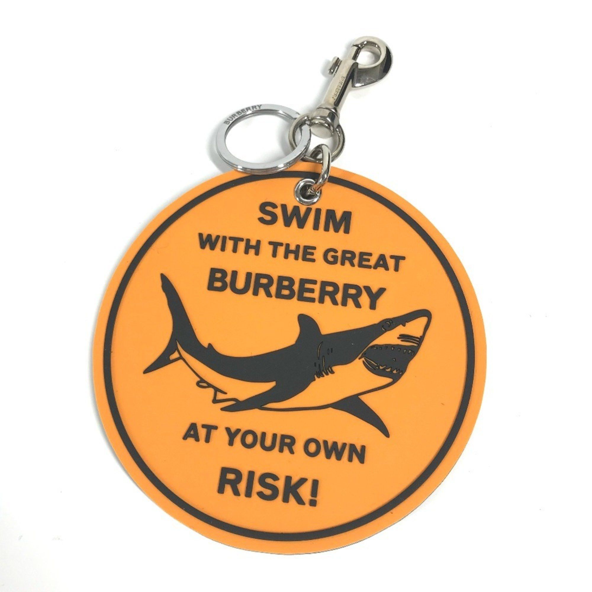 Burberry Burberry Shark Bag Charm Keychain Rubber Women's Orange Size ONE SIZE - 1 Thumbnail