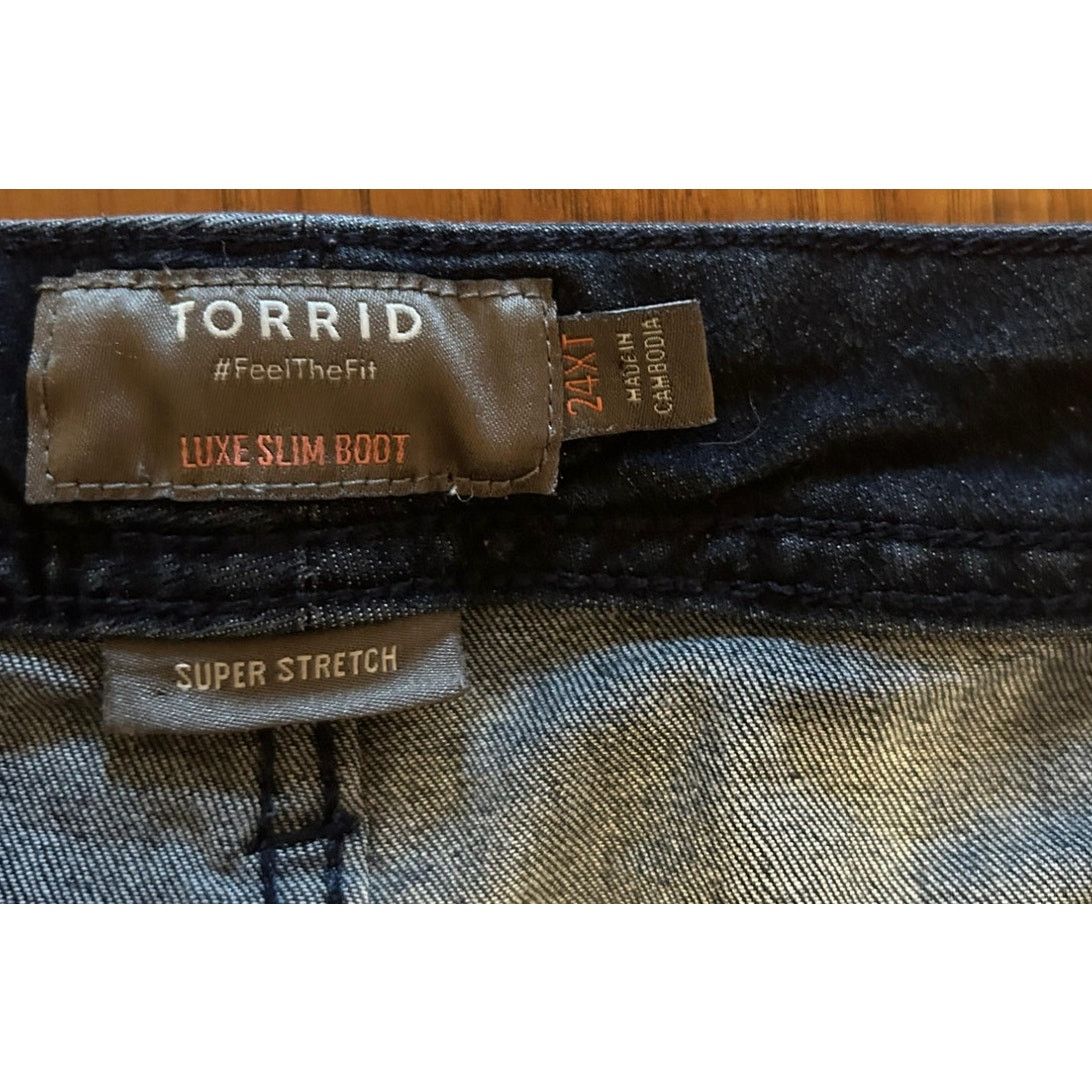 Torras Torrid Luxe Slim Boot Super Stretch Blue Denim Jeans Size 42" / US 20 - 6 Thumbnail