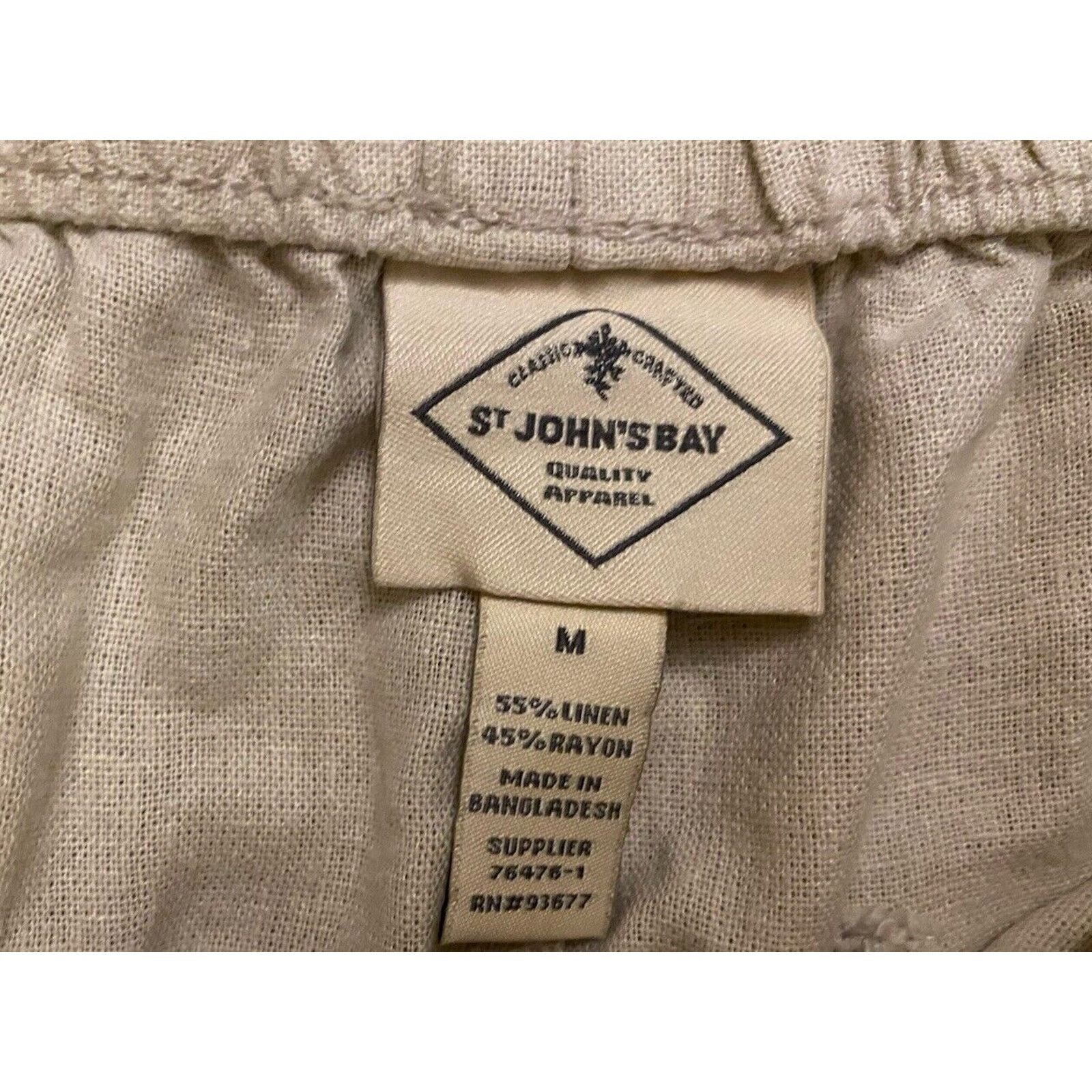 St. Johns Bay St Johns Bay Linen Cargo Jogger Pants Pockets Womens M Ankle Size 30" / US 8 / IT 44 - 3 Thumbnail
