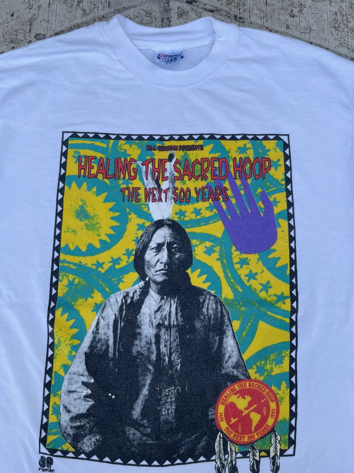 Vintage Photo tee Sitting Bull by Michael Roman Size US XL / EU 56 / 4 - 1 Thumbnail
