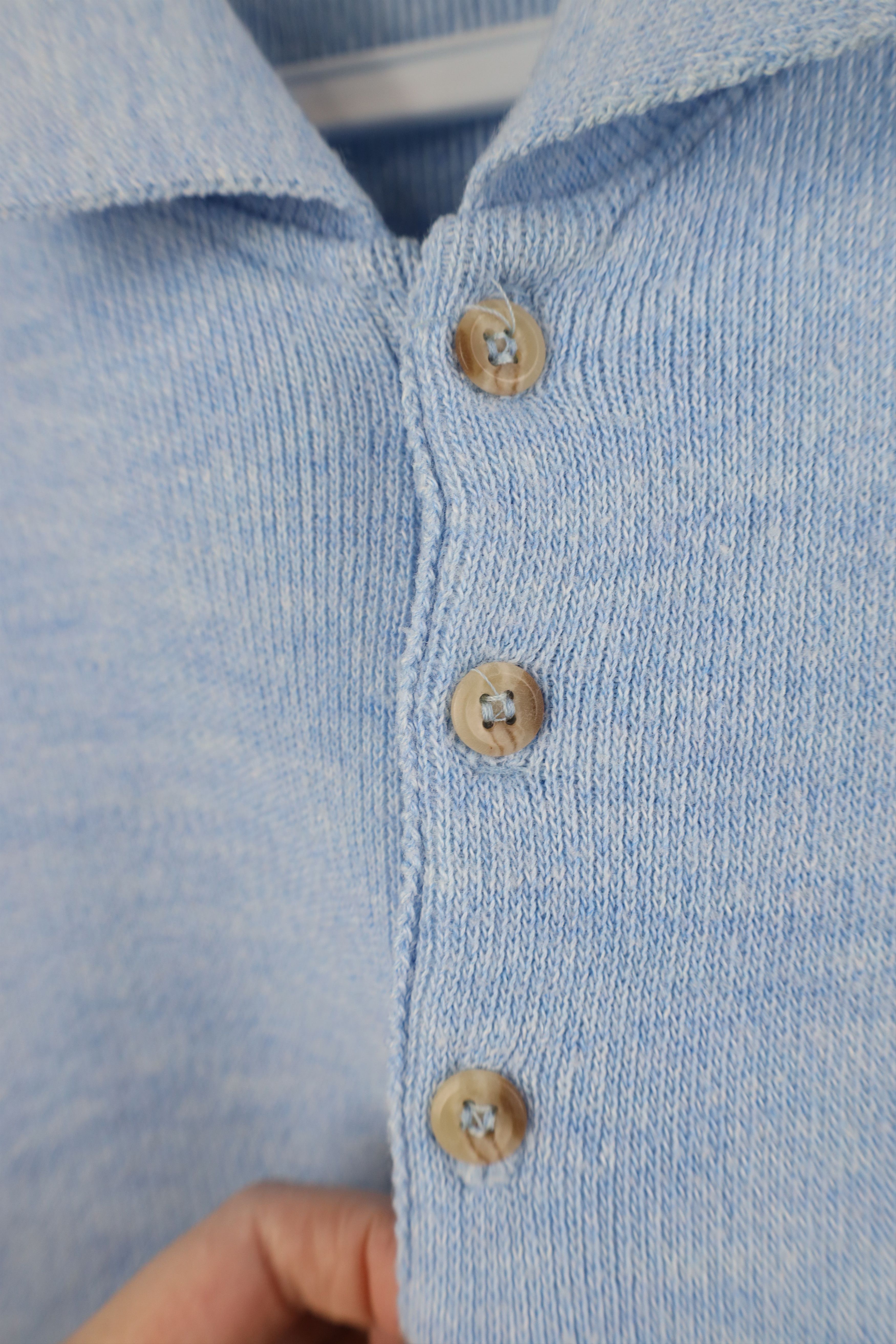 Vintage Vintage 70s Streetwear Collared Sweater Carolina Blue Size US M / EU 48-50 / 2 - 4 Thumbnail