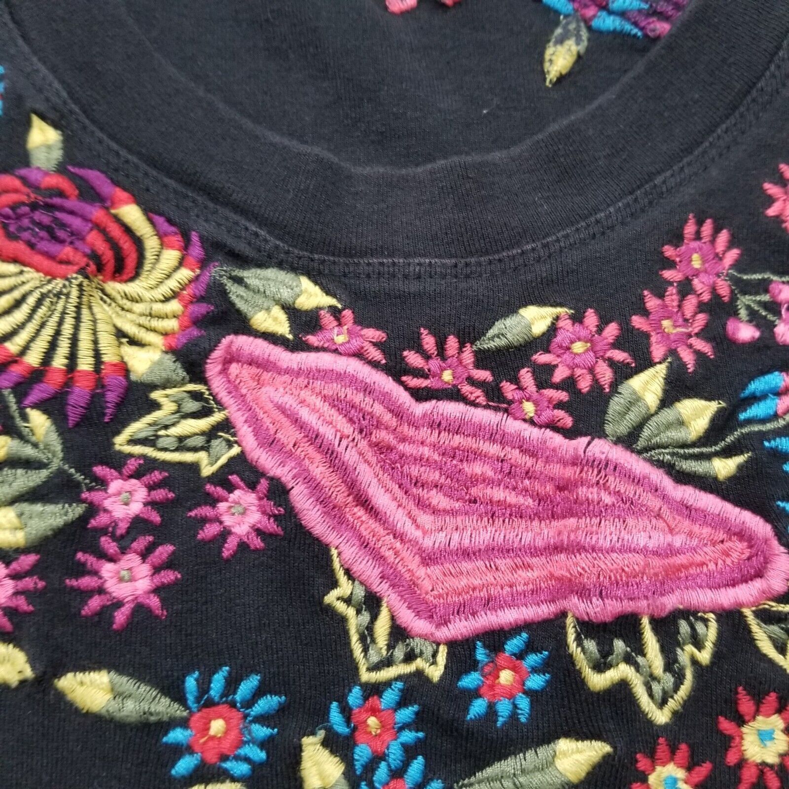 J. Peterman J Peterman Dress Womens Small Black Embroidered Floral Long Size S / US 4 / IT 40 - 5 Thumbnail