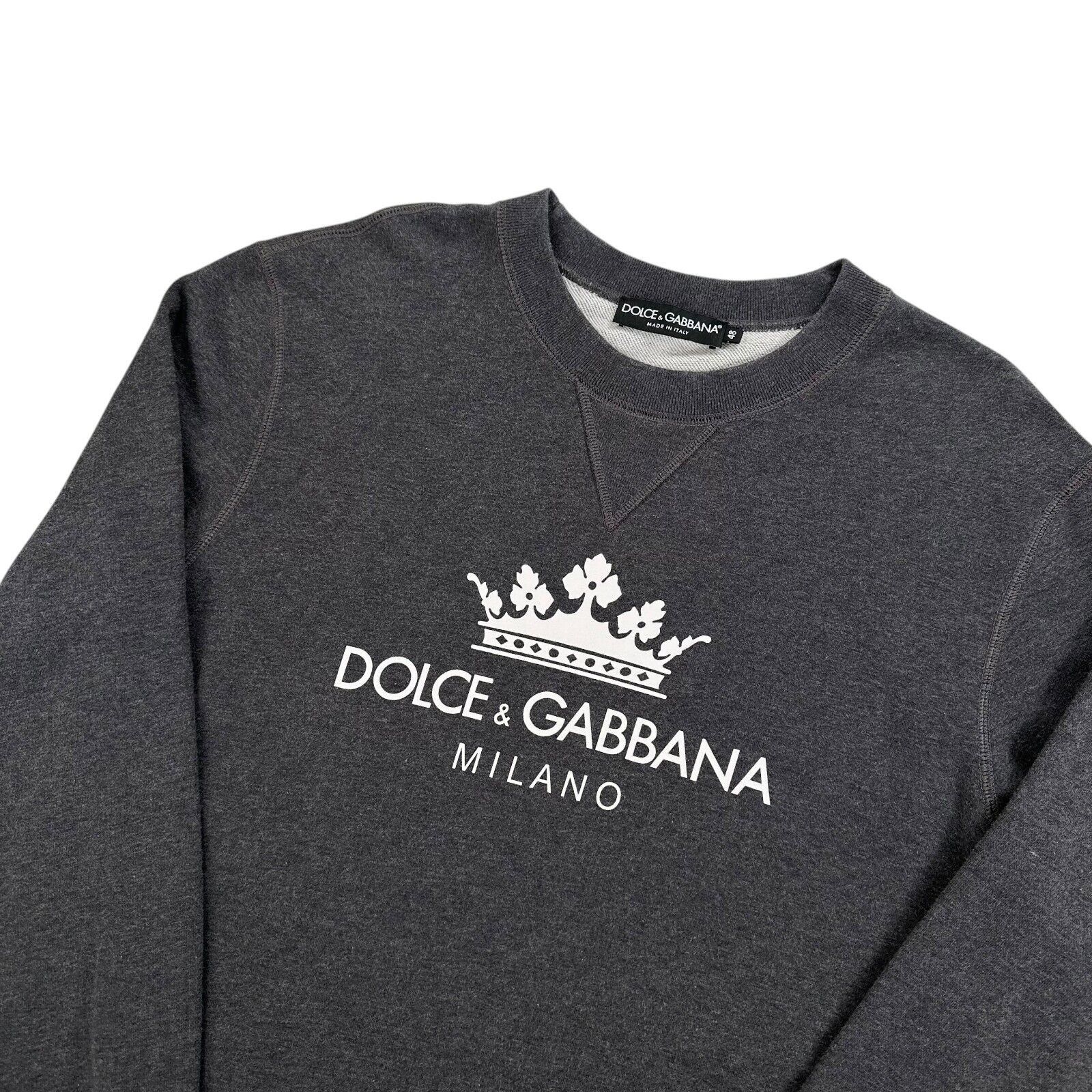Dolce & Gabbana Dolce & Gabbana Size M Sweatshirt Dark Grey Milano Crown Size US M / EU 48-50 / 2 - 5 Thumbnail