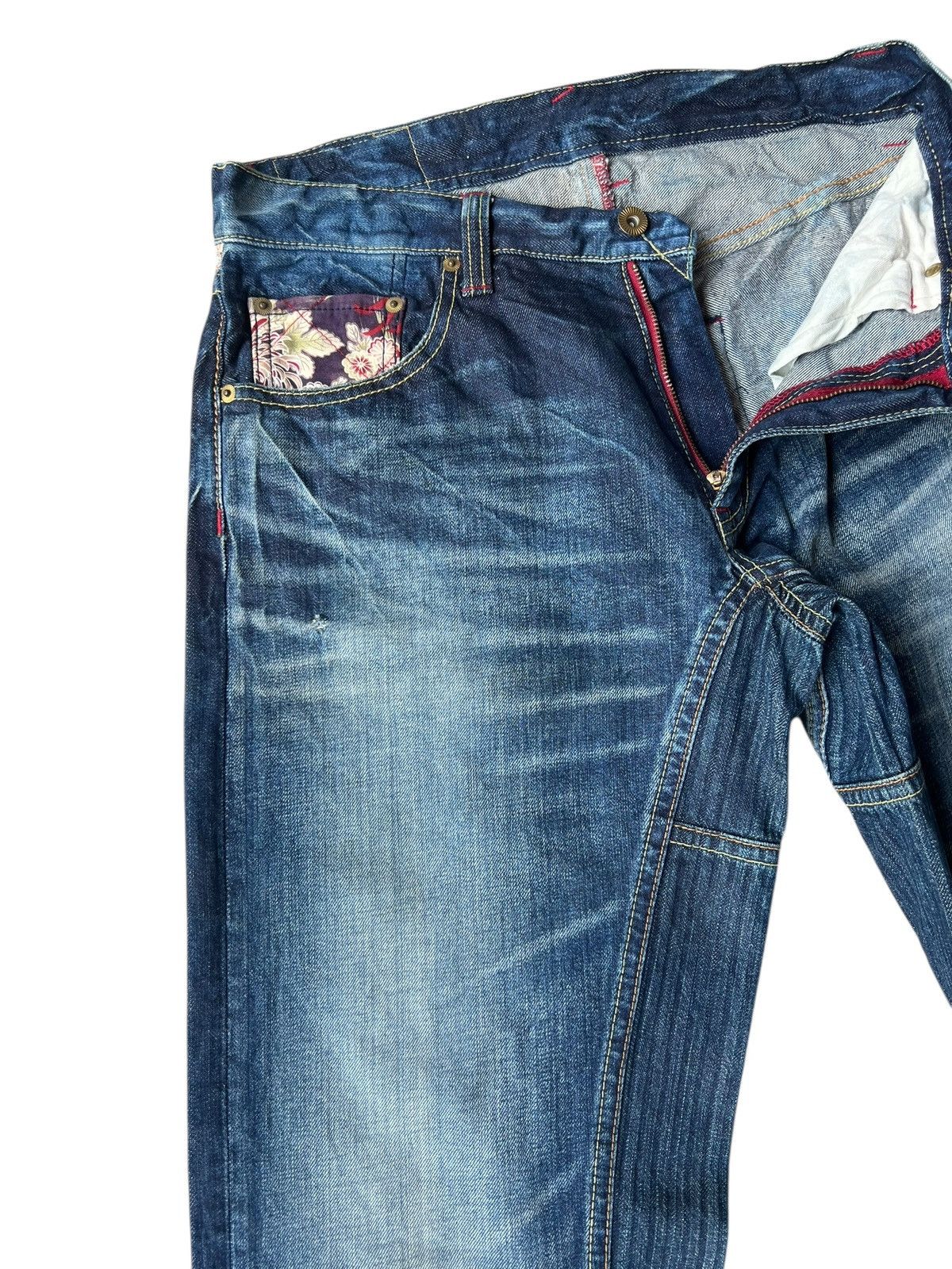 Eternal ETERNAL Japan Distressed Aging Mud Hybrid Denim Loose Jeans Size US 32 / EU 48 - 8 Thumbnail