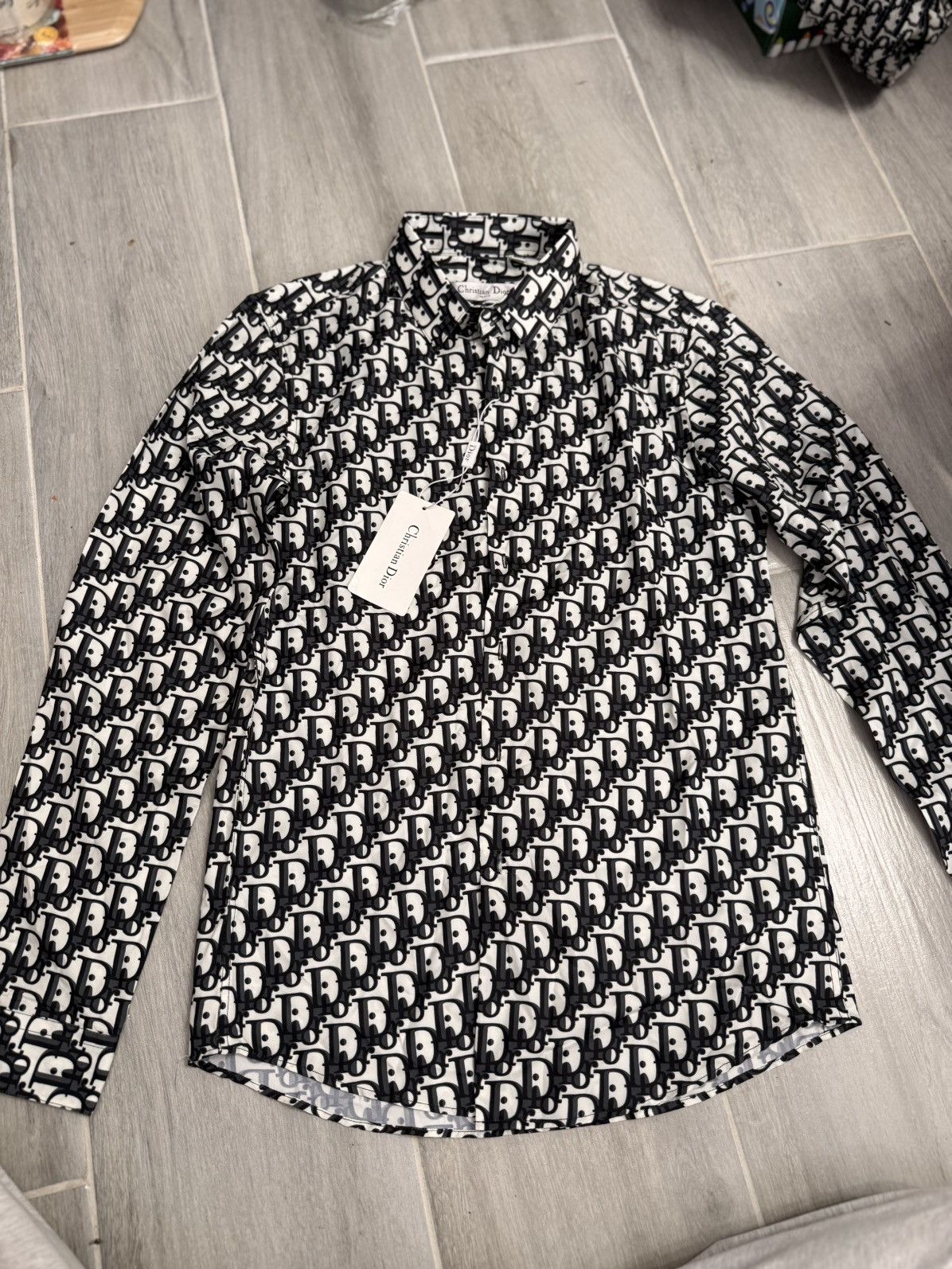Dior Dior Oblique Jacquard Cotton Knit Shirt Size US XS / EU 42 / 0 - 18 Thumbnail