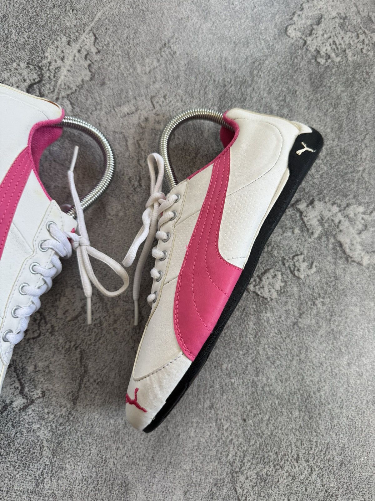 Puma Puma 39/EUR 25cm SpeedCat white & pink sneakers hi top shoes Size US 8.5 / IT 38.5 - 6 Thumbnail