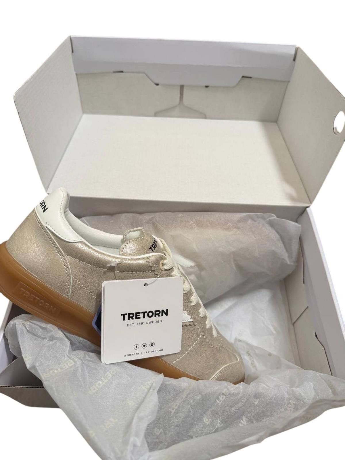 Tretorn Tretorn Skylar Women’s Sneakers – Gold/White – Size 10 Size US 7 / IT 37 - 7 Thumbnail