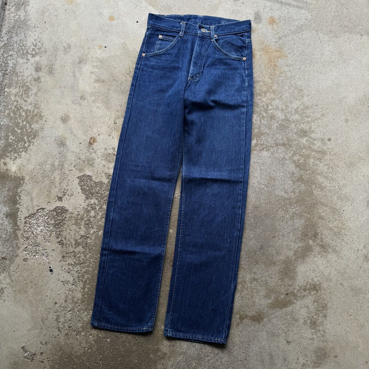 Vintage Vintage 70s Lee Riders Dark Wash Denim Jeans 27x32 Size US 27 - 7 Thumbnail