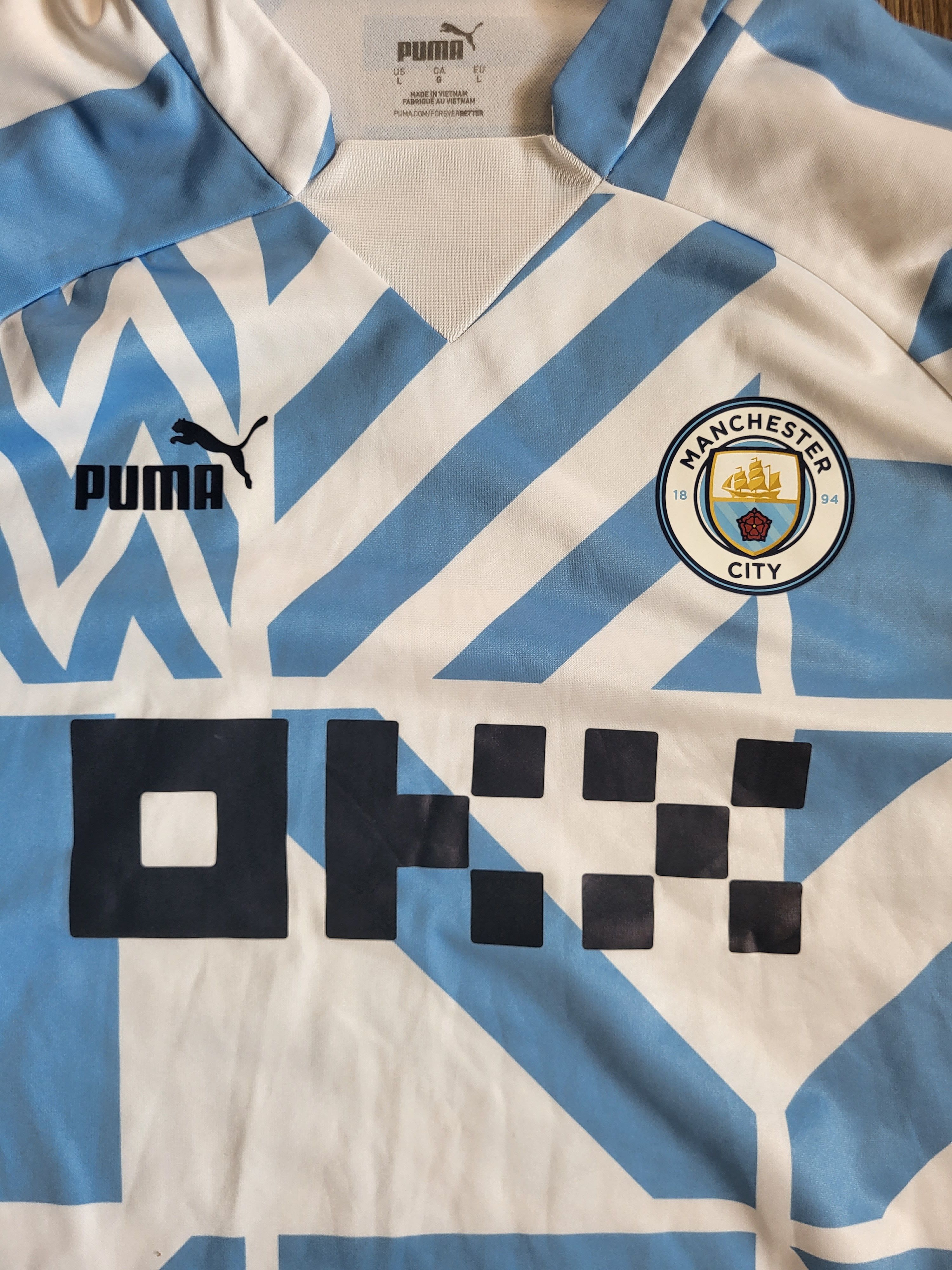 Puma Manchester City 22/23 pre match jersey Size US L / EU 52-54 / 3 - 6 Thumbnail