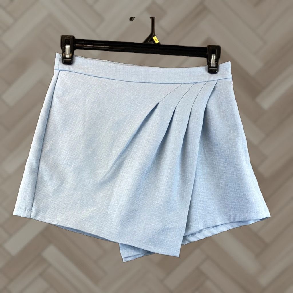 Lulus LULUS Tennis Skort Skirt Women's Short Size M Light Blue Solid Size 32" / US 10 / IT 46 - 1 Thumbnail