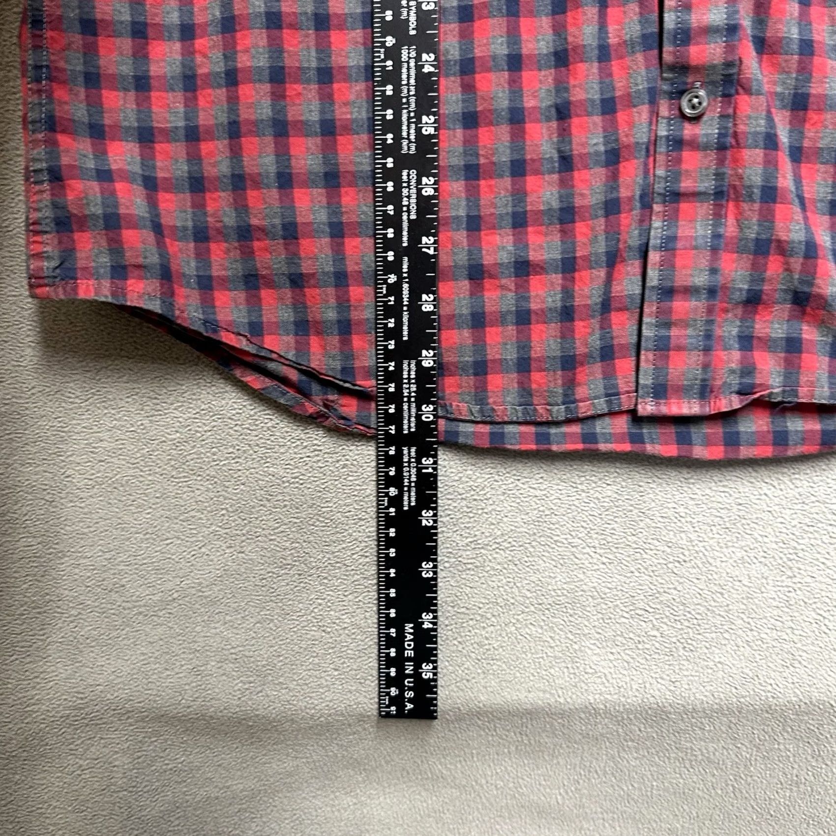 Banana Republic Banana Republic Shirt Mens XL Red Plaid Button Up Soft Wash Tailored Slim Fit Size US XL / EU 56 / 4 - 7 Thumbnail