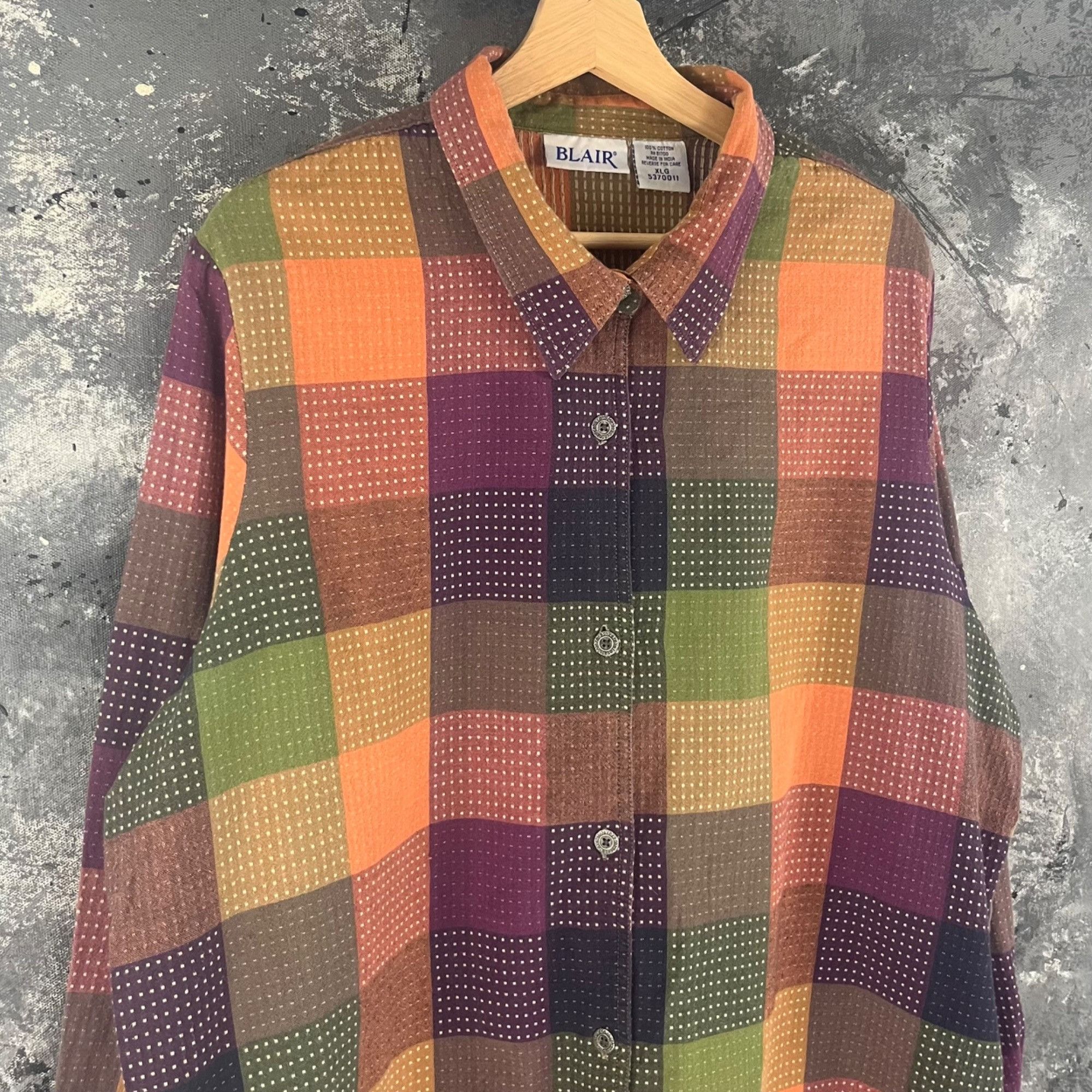 Vintage Vintage 90’s Blair geometric shirt Size US XL / EU 56 / 4 - 2 Thumbnail