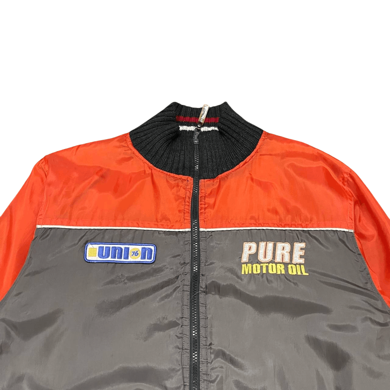 Japanese Brand Vintage 76 Lubricant Racing Oil Puffer Jacket Reversible Size US L / EU 52-54 / 3 - 4 Thumbnail